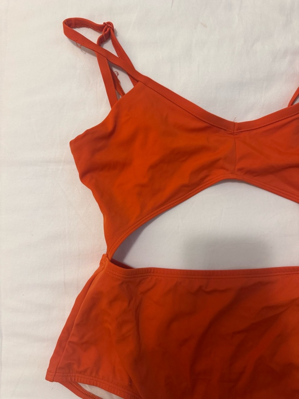 Urban Outfitters Bright Orange Cutout One-Piece Swimsuit